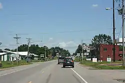 Looking north at downtown Birnamwood