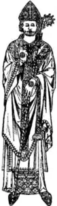 Monumental figure of Bishop Johannes of Lübeck, in Lübeck Cathedral.