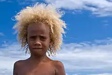 Blonde girl from Vanuatu.