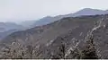 South-east view on Blueberry Mountain from Cascade Mountain.