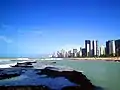 Boa Viagem view from the sea reefs.