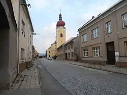Centre with the Church of Saint John the Baptist