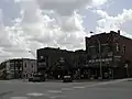 Shops along Main Avenue on the west end of the square