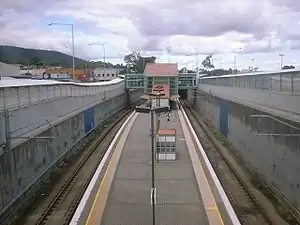 Boronia platform 1 and 2 viewed from the road above