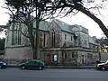 The church seen from the northeast from Manor Road.