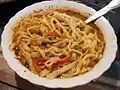 A bowl of kesme in broth