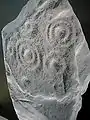 Cast of Heygate stone, showing cup and ring overlaps.