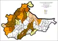 Share of Croats in Brčko by settlements 1961