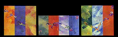 Clarke's painted stadia and arena set designs for Paul McCartney's 1989-1990 World Tour