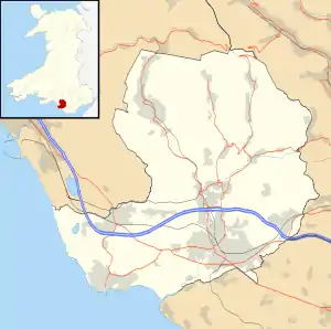 Pyle is located in Bridgend