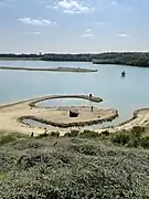 Broken Circle from Spiral Hill in 2021 showing shoreline erosion and vegetation