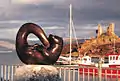 Bronze Otter at Kyleakin, by sculptor Laurence Broderick