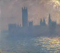 Houses of Parliament Sunlight Effect (Le Parlement effet de soleil) – Claude Monet