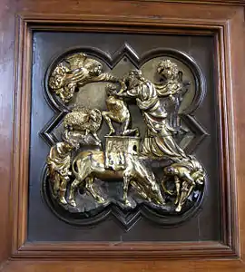 The Sacrifice of Isaac, Brunelleschi's competition project for a door panel of the Baptistry of Florence (1401)
