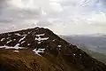 The mountain Bruviknipa, with Vaksdal in the far back right