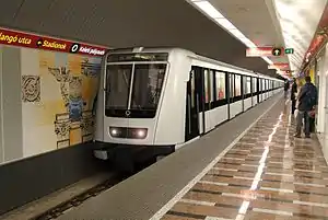 Alstom Metropolis train at Keleti pályaudvar