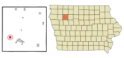 Location of Alta, Iowa