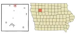Location of Sioux Rapids, Iowa