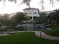 View of building 17 as seen from the Japanese garden