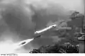 Four rockets in flight