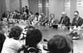 Honecker hosts an educational congress at the headquarters of the Christian Democrats in April 1989. Seven months later the Berlin Wall would fall.