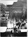 The ruined concourse in 1956, still open to the elements before rebuilding.