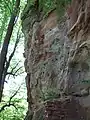 View of the sandstone wall