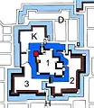 Lay out of Yatsushiro castle