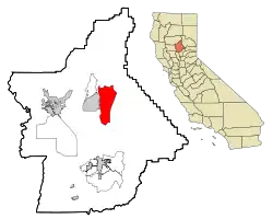 Location in Butte County and the state of California