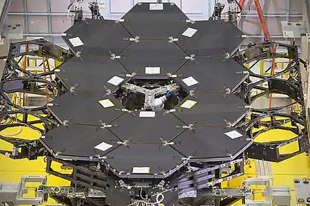 Backplane with 12 of 18 segments attached, the segments are covered over for protection