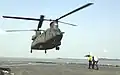 127 Squadron CH-47SD lands aboard USS&nbsp;Rushmore during Exercise CARAT 2001.