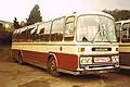 1977 Leyland Leopard / Plaxton Supreme Express (11-metre).  The grille insert between the headlamps was an optional feature on early Supremes.