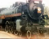 CP No. 2816 on static display at Steamtown, USA in Bellows Falls, Vermont in 1974.
