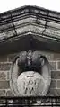 Apex of the transept pediment