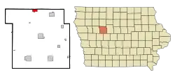 Location of Pomeroy, Iowa