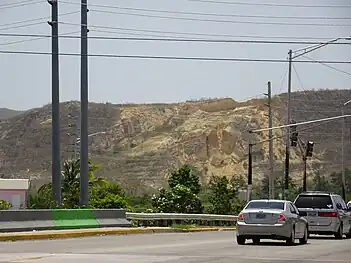PR-163 at its junction with PR-500 in Barrio Canas Urbano