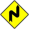 Double curve first to left and then right