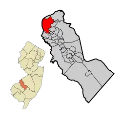 Location within Camden County