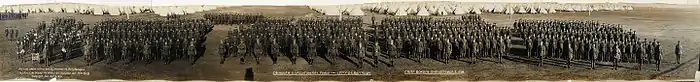 Canadian Expeditionary Force, 157th O.S. Battalion, Camp Borden, October 2, 1916. No. 618 (HS85-10-32565)