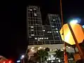 The Carillon Hotel & Spa North Tower at night viewed from the west on 69th Street