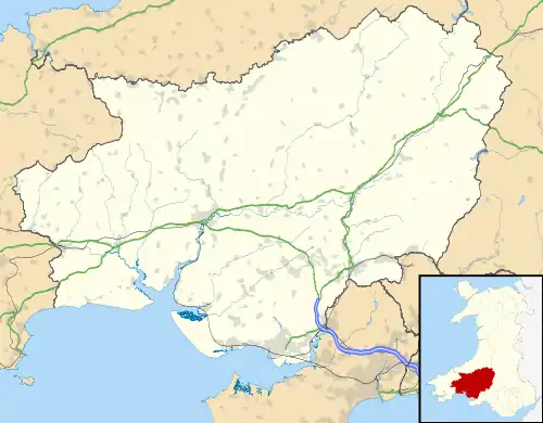 Ferryside is located in Carmarthenshire