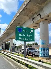 PR-21 at its junction with PR-18