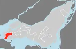 Location on the Island of Montreal
