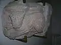 Carved stone inside of the church