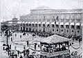 The palace being prepared for the wedding ceremony of Princess Isabel and Prince Gaston of Orléans, 1864