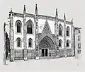 The facade in year 1850 by Jenaro Pérez Villaamil, published in the work España artística y monumental.