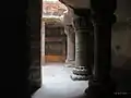 Uperkot caves ornate pillars 1st century AD
