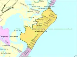 Census Bureau map of Avalon, New Jersey