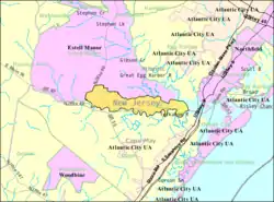 Census Bureau map of Corbin City, New Jersey