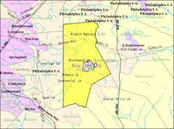 Census Bureau map of Medford Township, New Jersey